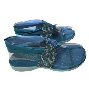 Vionic Serene Tia Teal Sandals Women's Size 11 Orthotic